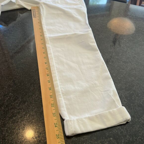 J.Crew Chino Cropped Pants White Rolled Cuffs 100% Cotton Zip Fly - Picture 2 of 16
